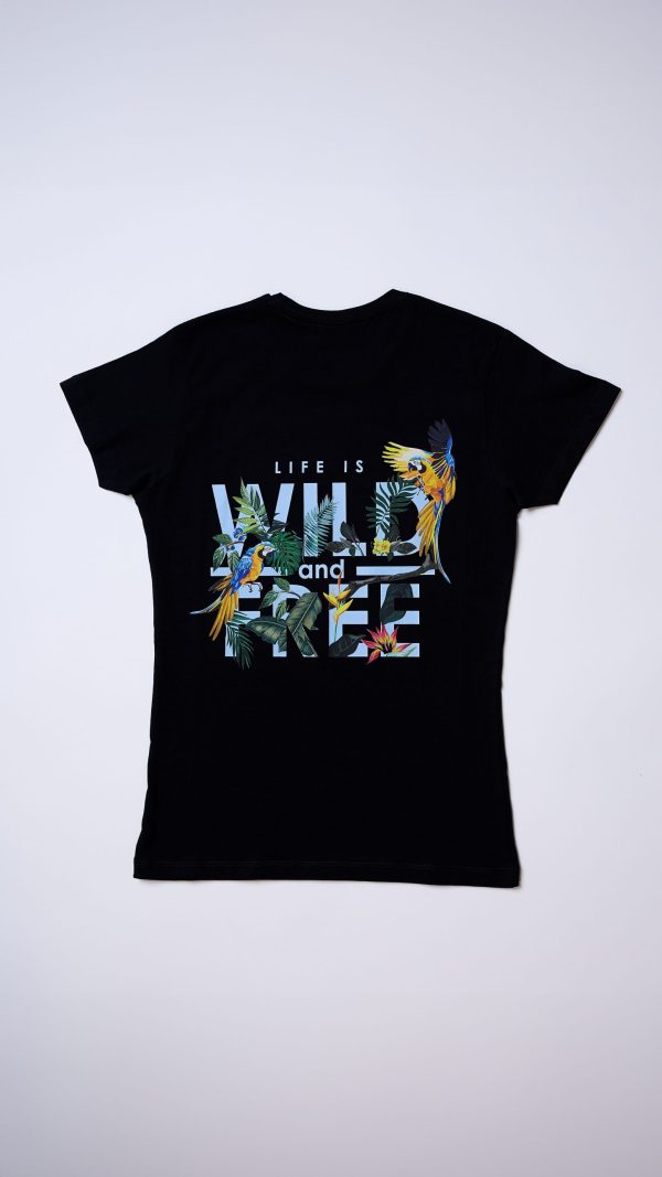 CAMISETA WILD & FREE NEGRA